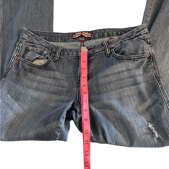 Makers of the original size 31 bootcut jeans mid wash low rise 8 inch rise Y2K - Picture 4 of 7